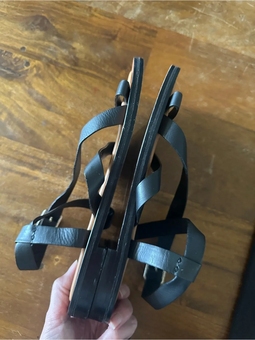 A.Emery x Matteau Black Strappy Leather Sandals - Women's size 39